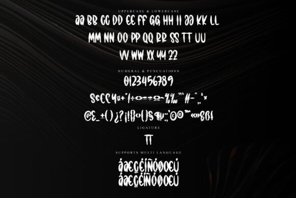 Black Brush Font - Preview 5