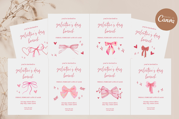 Coquette Galentine's Invitation Bundle
