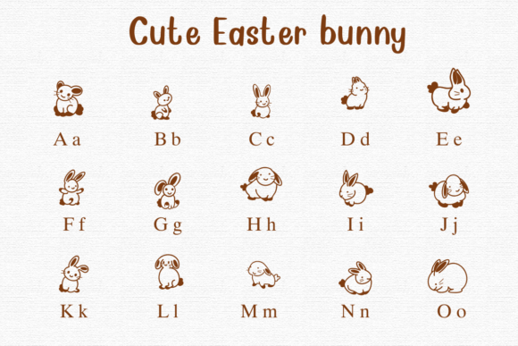 Cute Easter Bunny Font - Preview 1