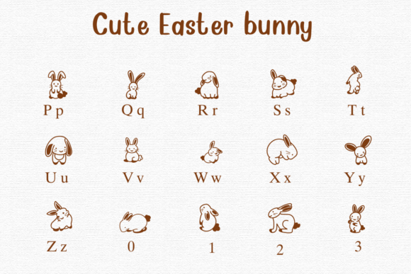 Cute Easter Bunny Font - Preview 2