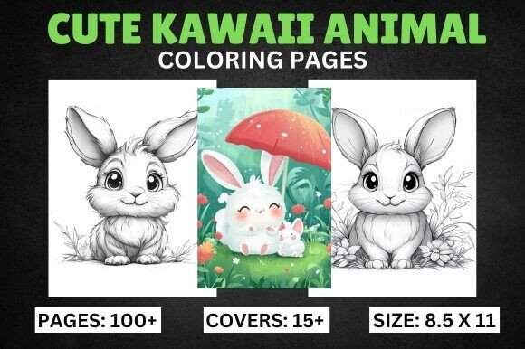 Cute Kawaii Animal Coloring Pages