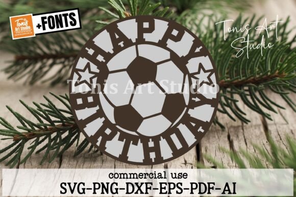 Happy Birthday Soccer Ball SVG | Soccer
