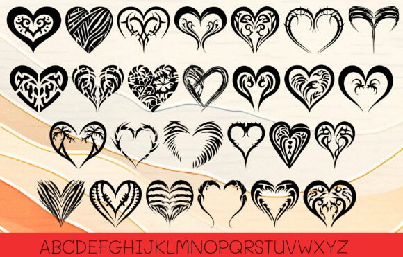 Heart Hawaiian Tribal Font - Preview 1