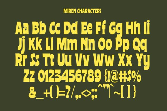 Miren Font PNG with transparent background - Preview 5
