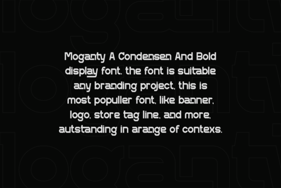 Moganty Font font preview - 1