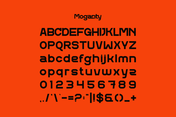 Moganty Font font preview - 2