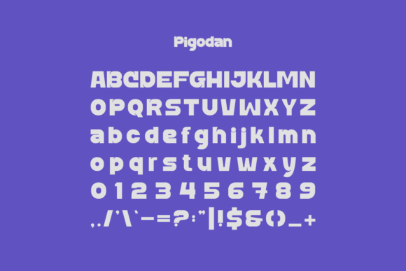Pigodan Font PNG with transparent background - Preview 2