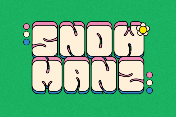 Snow Manz Font PNG with transparent background - Preview 1