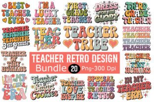 Teacher Retro Sublimation Design Bundle