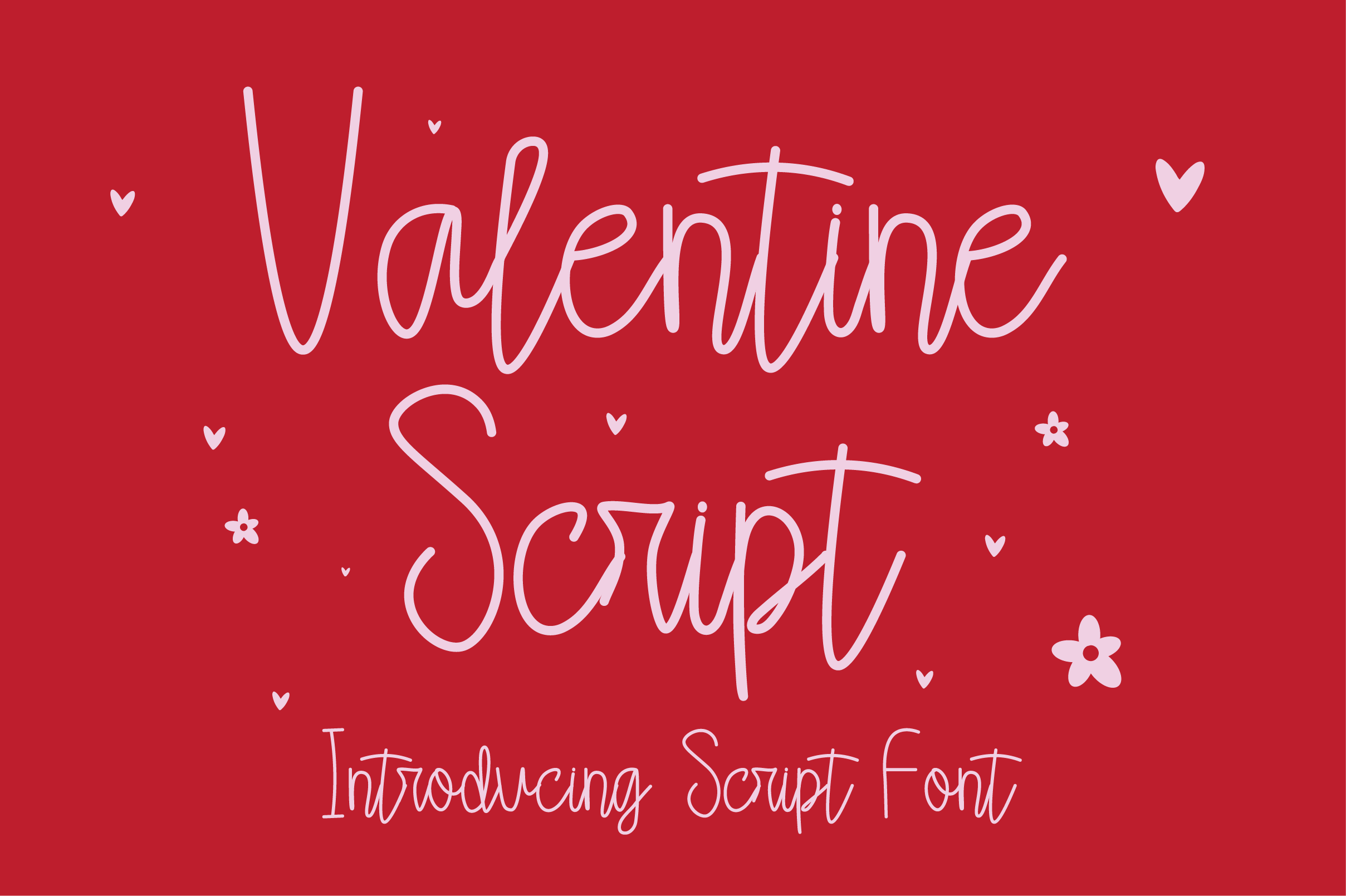 Valentine Script preview, modern handwritten calligraphy