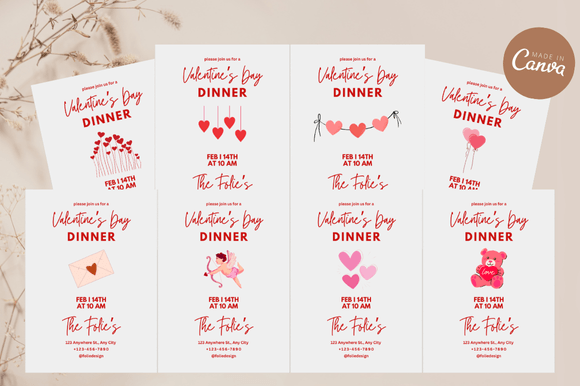 Valentine's Dinner Invitation Bundle