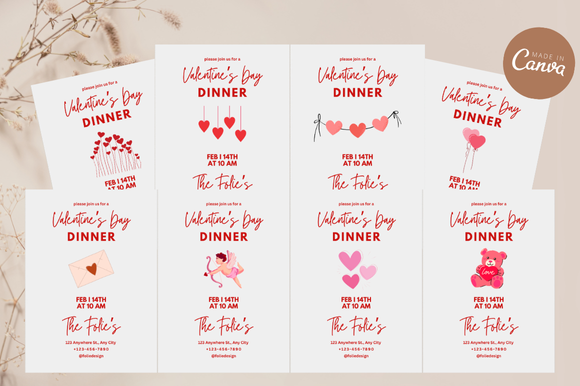 Valentine's Dinner Invitation Bundle