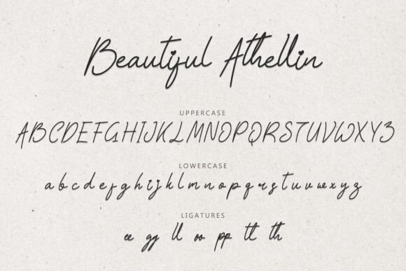 Beautiful Athellin Font - Preview 5