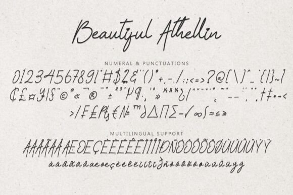 Beautiful Athellin Font - Preview 6