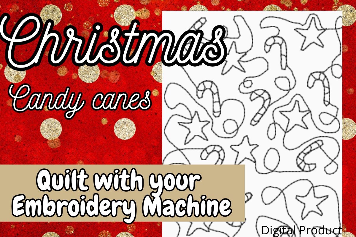 Christmas Candy Cane Quilting E2E