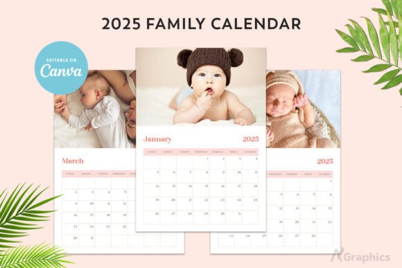 Editable Photo Calendar 2025 Template