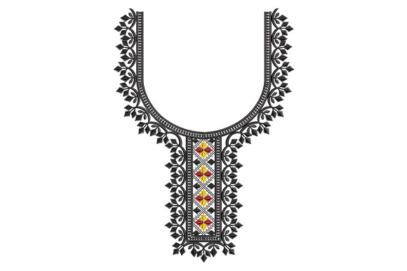 Floral Geometrical Neckline