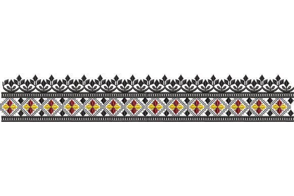 Floral Geometrical Border