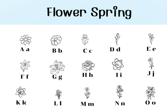 Flower Spring Font - Preview 1