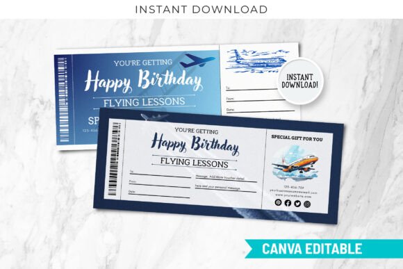 Flying Lessons Gift Certificate Template