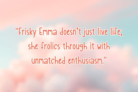 Frisky Emma Font PNG with transparent background - Preview 1