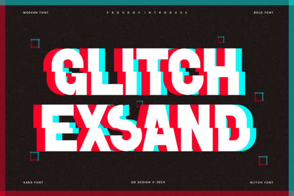 Glitch Exsand Font - Preview 1