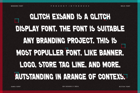 Glitch Exsand Font - Preview 3