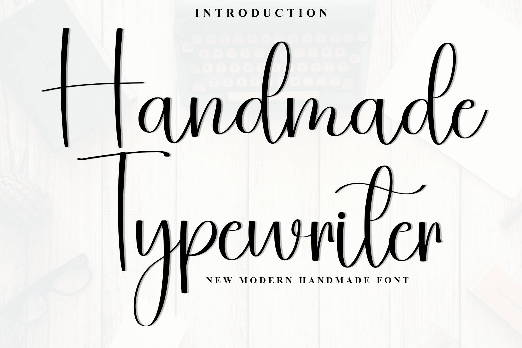 Handmade Typewriter preview: warm handwritten style
