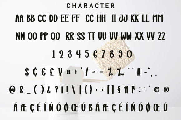 Instant Noodles Font PNG with transparent background - Preview 4