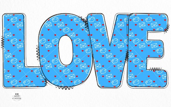 Love Valentine's Army Little Bird Font PNG with transparent background - Preview 1
