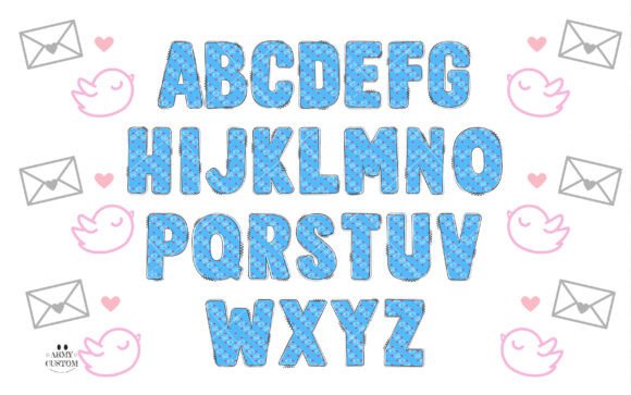 Love Valentine's Army Little Bird Font PNG with transparent background - Preview 2