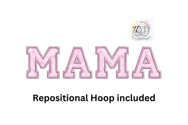 Mama Applique Embroidery Design