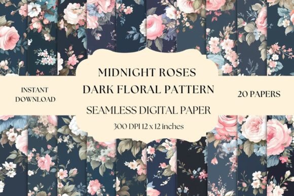 Pink Romantic Shabby Floral Pattern Graphic by daphnekstudio · Creative ...