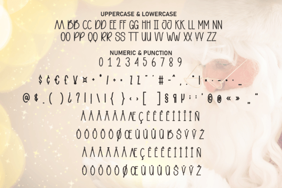 Santa Shine Font PNG with transparent background - Preview 6