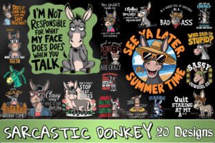 Sarcastic Donkey SVG Bundle Graphic by Litewort · Creative Fabrica