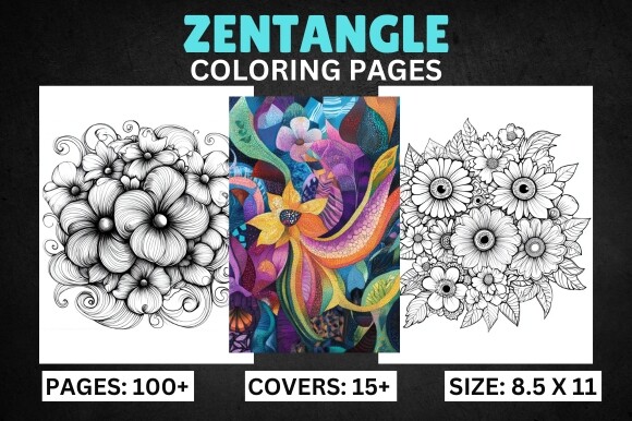 Zentangle Coloring Pages for Adults