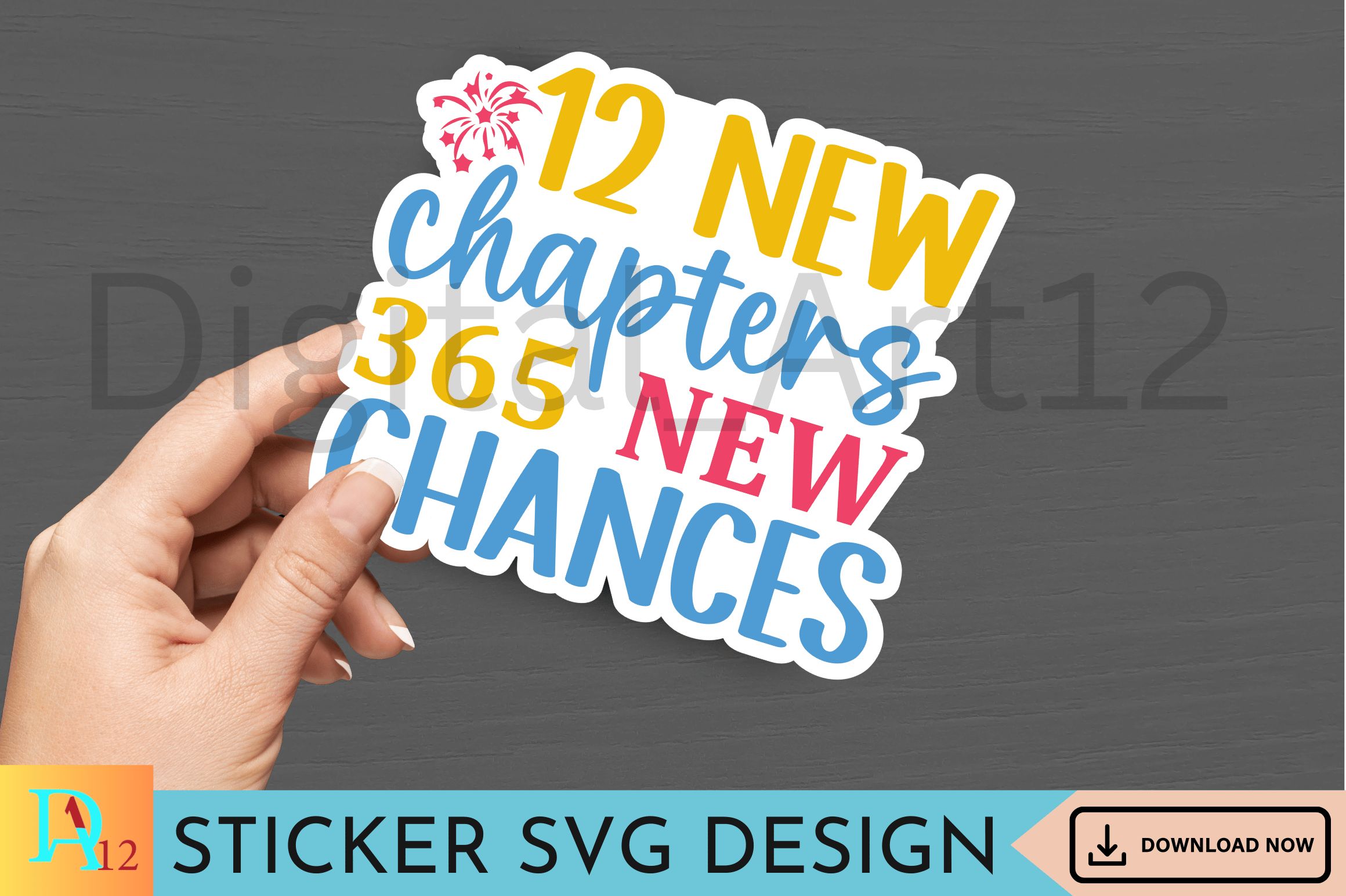Chapter Number Style Graphics 12 New Chapters 365 New Sticker SVG Graphic by Digital_Art12 ยท Creative ...