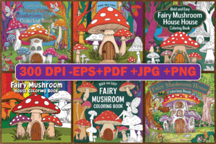 35 Fairy Mushroom House Coloring Pages Graphic by Design Express ...