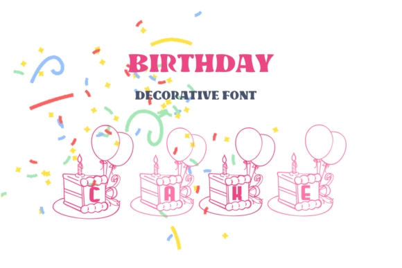 Birthday Cake Font - Preview 1