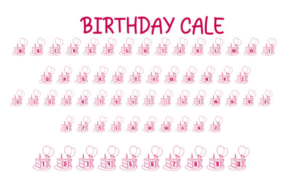 Birthday Cake Font - Preview 2