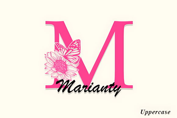 Chantiq Flower Monogram Font - Preview 2
