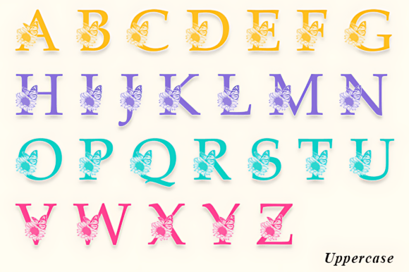 Chantiq Flower Monogram Font - Preview 4