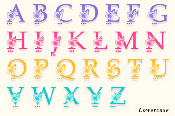 Chantiq Flower Monogram Font - Preview 5