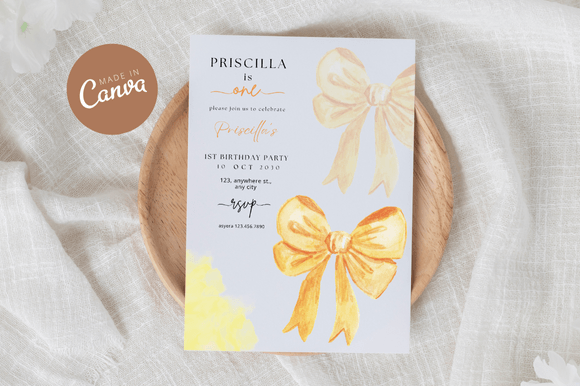 Coquette Birthday Invitation Canva