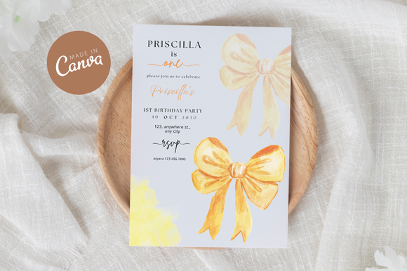 Coquette Birthday Invitation Canva