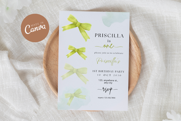 Coquette Birthday Invitation Canva