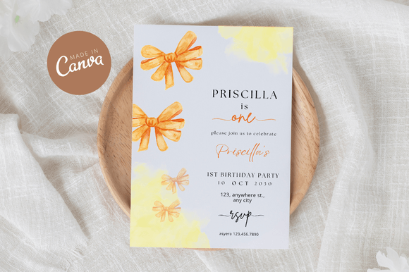 Coquette Birthday Invitation Canva