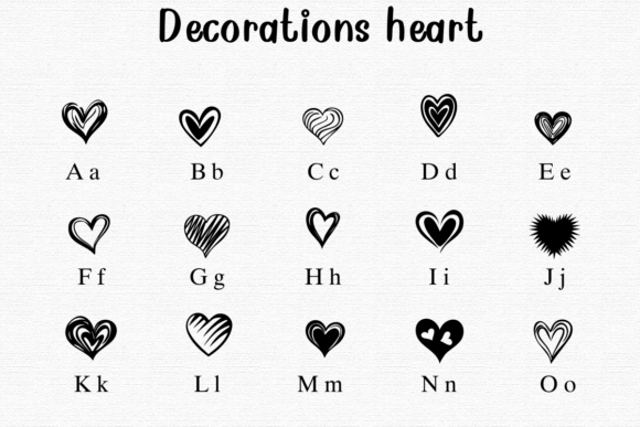 Decorations Heart Font - Preview 1