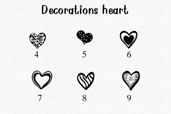 Decorations Heart Font - Preview 3
