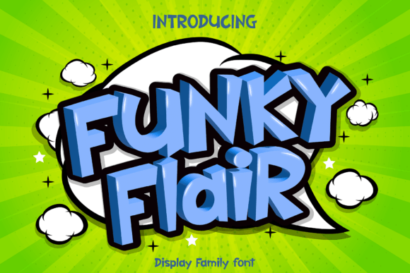 Funky Flair Font PNG with transparent background - Preview 1